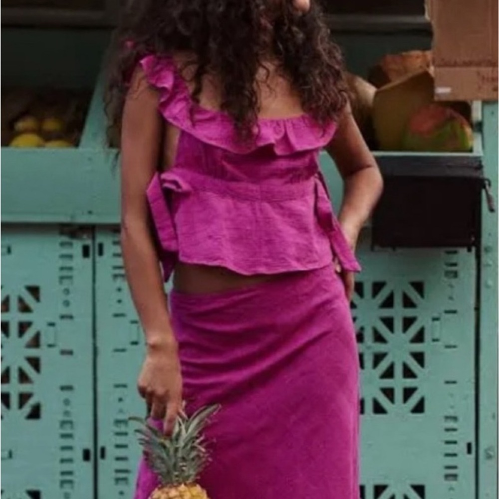Free People - The Look of Love Top - Medium - Fuchsia Hot Pink